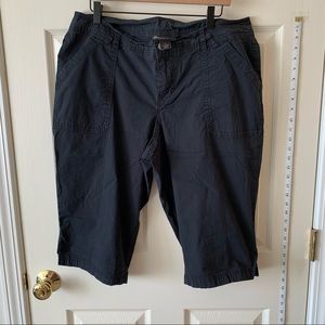Lane Bryant Black Cotton Crops - Size 16